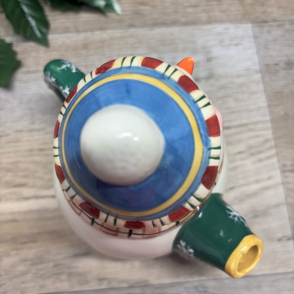 Debbie Mumm Marshmellow Snowman Mini Teapot Sakura Collectors Series 6"VTG - Picture 8 of 11